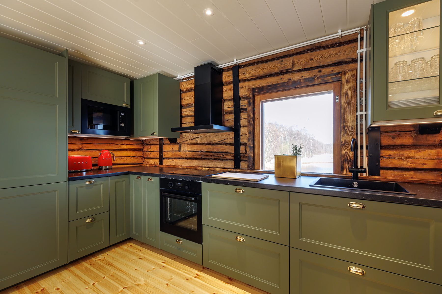 The renovated kitchen