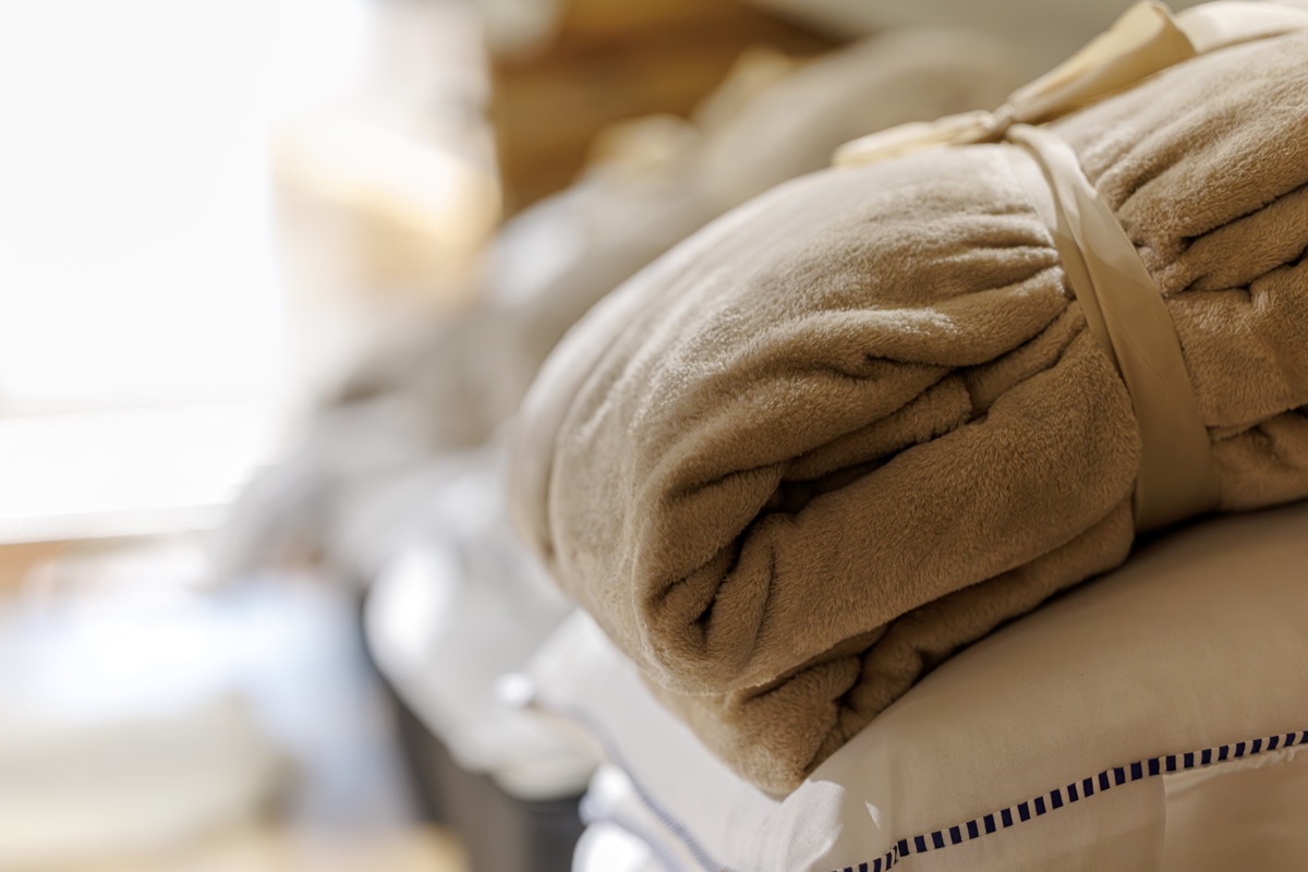 Soft blankets for guests